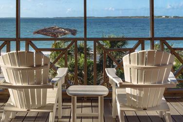 Avec une vue incroyables sur les nuances de bleu!