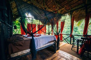 Les chambres sont totalement ouvertes sur l'extrieur.