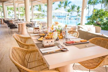 La terrasse extrieure du restaurant Blue Grill