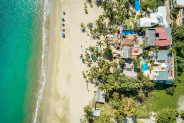 Bord� par la plage