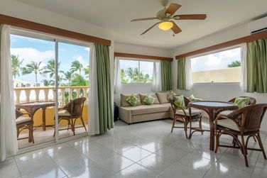 Le salon des appartements Confort