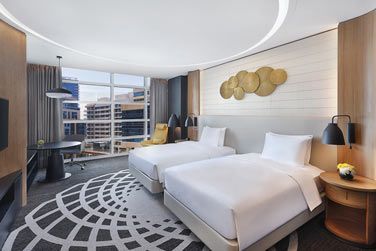 La chambre Guest avec vue sur la Burj Khalifa