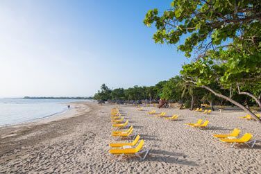Un cadre idal pour se dtendre sur l'un des transats !