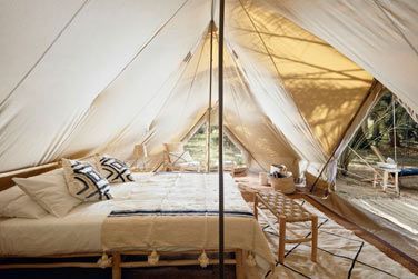 Les tentes offrent un grand confort avec une vritable literie