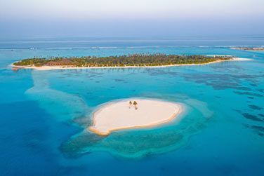 Magnifique lagon isol tel robinson cruso en pleine mer