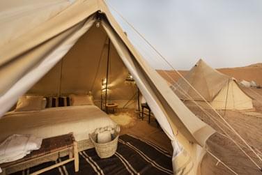 Voici l'entre de votre Tente de Luxe o vous passerez la nuit