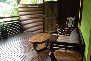 La Suite Bambou dispose d'une grande terrasse privative