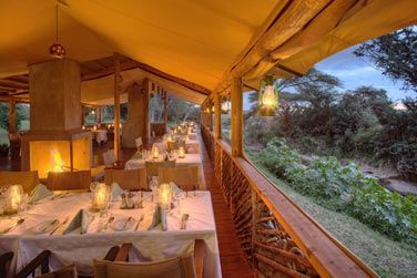 Le restaurant du Basecamp Masai Mara dans le parc du Masai Mara