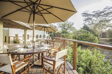 La terrasse du restaurant au Wildebeest Eco Camp  Nairobi