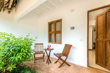 L'extrieur de la chambre vue jardin