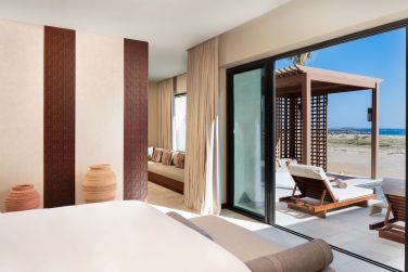 Une vue panoramique de votre Villa avec piscine sur le dsert d'Oman