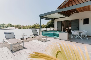 Une terrasse spacieuse...