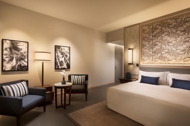 Aux dcors contemporains et raffins, le lit King Size et l'espace de cette chambre vous sduira  coup sr