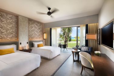 La chambre deluxe vue ocan est juste magnifique, spacieuse et orient vers les magnifiques eaux mauriciennes