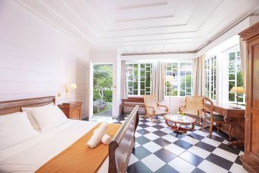 Certaines des chambres Standard disposent d'un sol en damiers