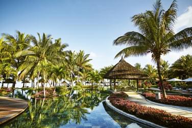 Les piscines sont entoures par une vgtation luxuriante