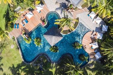 La vue arienne de l'une des 5 piscines