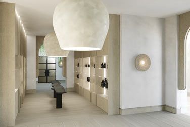 Les vestiaires au Spa