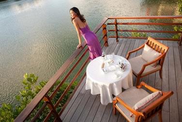 La terrasse des Suites sur pilotis