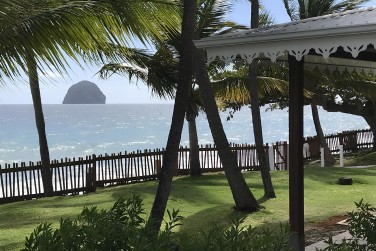 La vue sur le Diamant depuis les bungalows