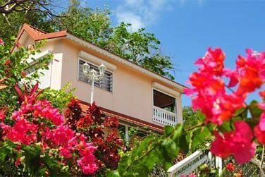 Les bungalows croles se fondent harmonieusement avec cette nature environnante