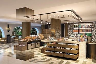 Le Ti-March proposant caf, th, jus de fruits frais et ptisseries...