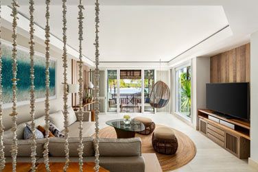 L'espace salon de la Suite Frangipani 1 chambre