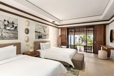 L'une des chambres de la Villa Plage Shangri-La 3 chambres