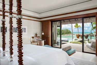 L'une des chambres de la Villa Plage Shangri-La 3 chambres