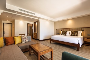 La chambre rooftop offre un espace lumineux avec un solarium priv� avec jacuzzi.