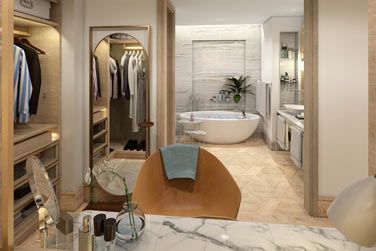 La salle de bain en marbre