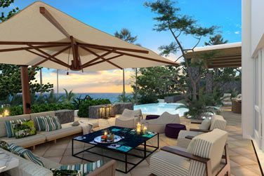 La terrasse avec piscine de la Villa One