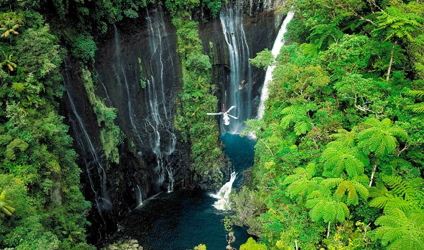survol hélicoptère à la Réunion