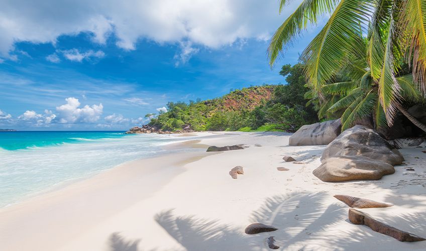 plage de l'Anse Georgette aux Seychelles