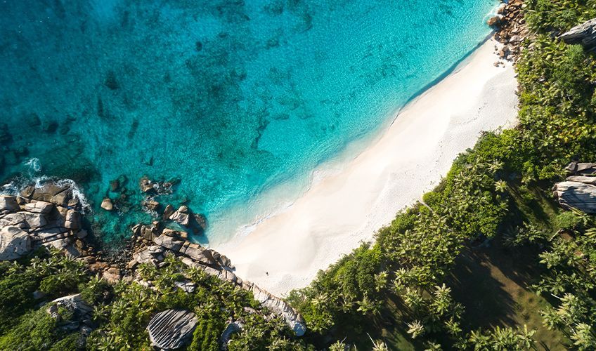 plage des Seychelles pour le combiné Afrique du Sud Seychelles