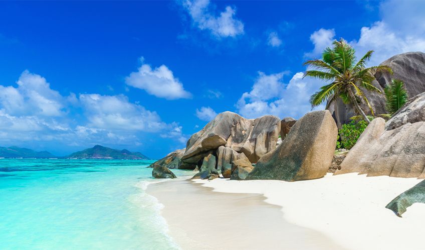 plage de l'Anse Source d'Argent aux Seychelles