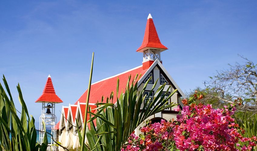 église de Cap Malheureux à l'île Maurice