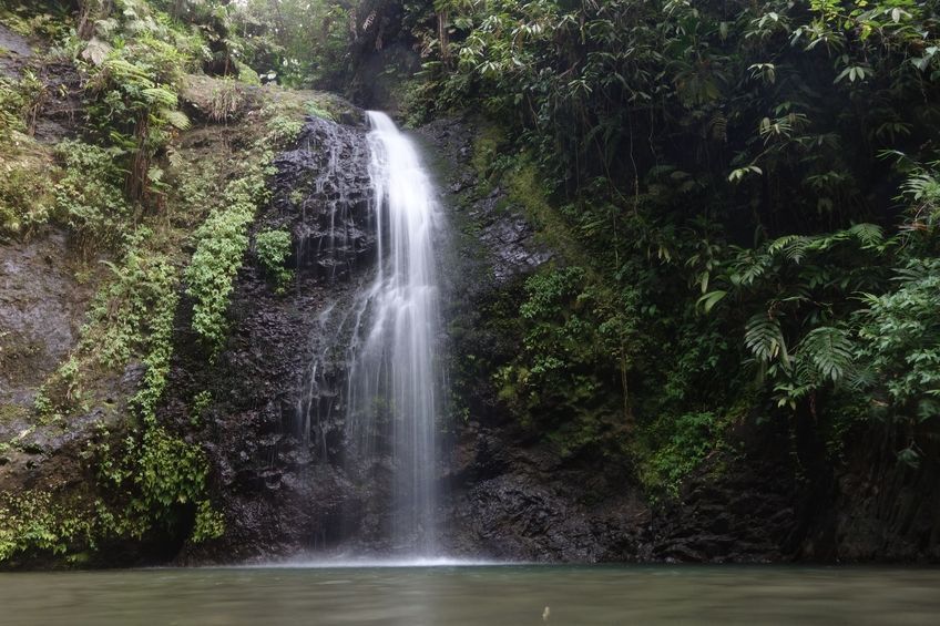 vue de la cascade du saut du gendarme en martinique