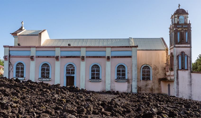 Eglise Notre Dame des Laves à Sainte Rose à la Réunion