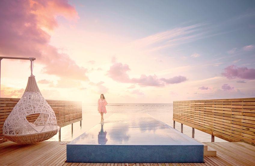 lux south ari atoll pilotis avec piscine maldives