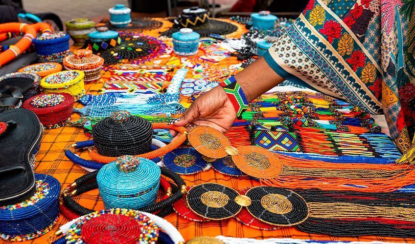 marché artisanal à Soweto