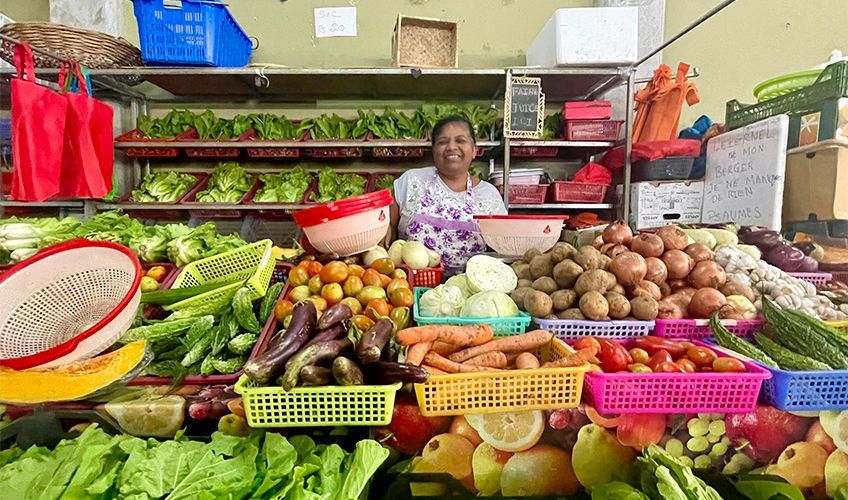 marché coloré de port mathurin à rodrigues