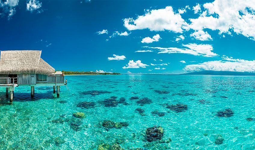 pilotis sur le lagon de Moorea