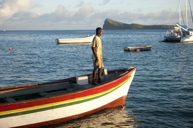 pecheur lever du soleil ile maurice