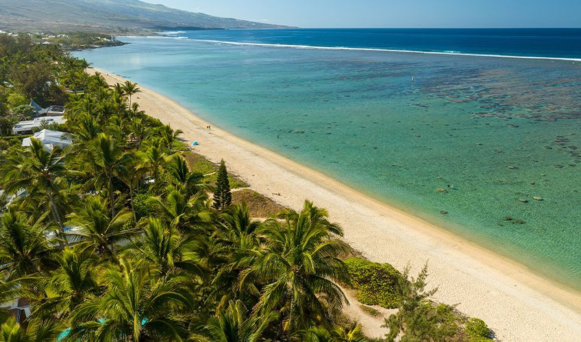 Plage de la côte ouest à la Réunion