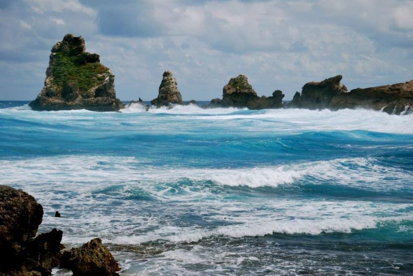 pointe des chateaux en guadeloupe