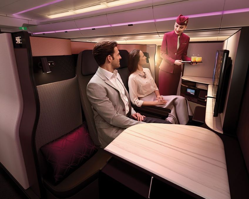 q suite en classe affaires qatar airways