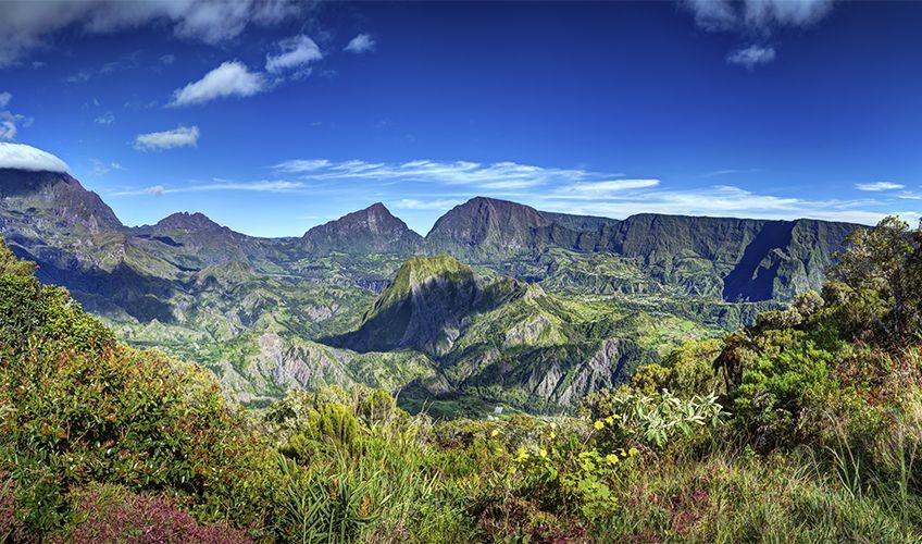 vue sur les cirques à la Réunion