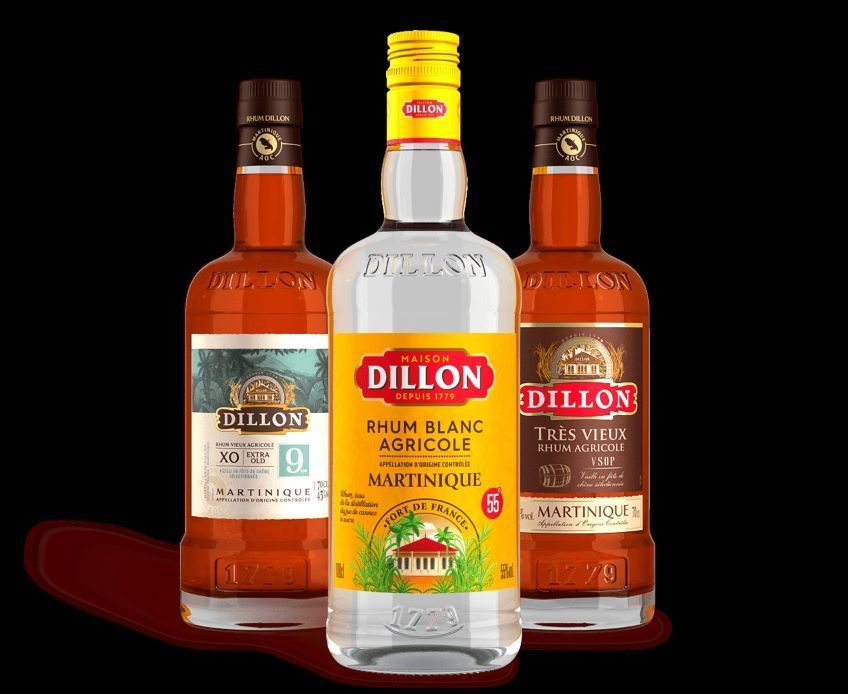 bouteilles de rhum Dillon en Martinique
