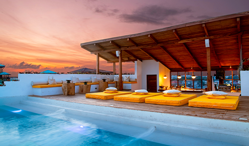 piscine sur le roof-top de l'htel Upendo House  Stone Town